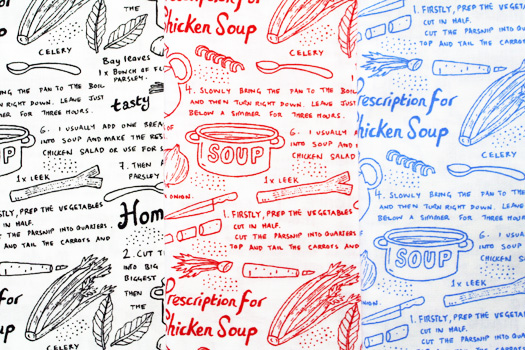 USAコットン【Foods&Kitchen柄】キッチン柄 50x110cm (UFK-110H) 3色展開  アメリカ輸入生地