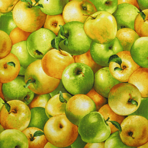 USAコットン【Foods & Kitchen柄】梨柄  リアルプリント (UFK-168)