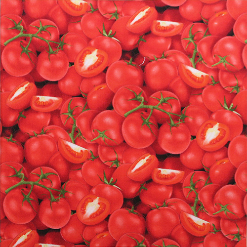 USAコットン【Foods & Kitchen柄】リアルプリント　トマト柄 (UFK-178)