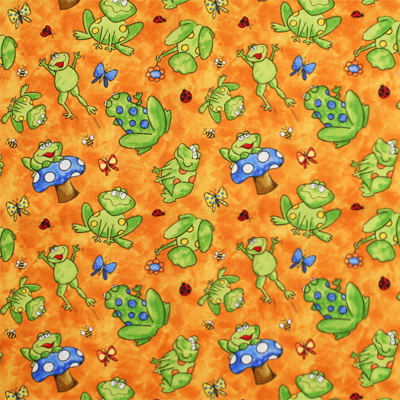 【カエル柄プリント】50x55cm (UFRG-030) カラーバリエーション