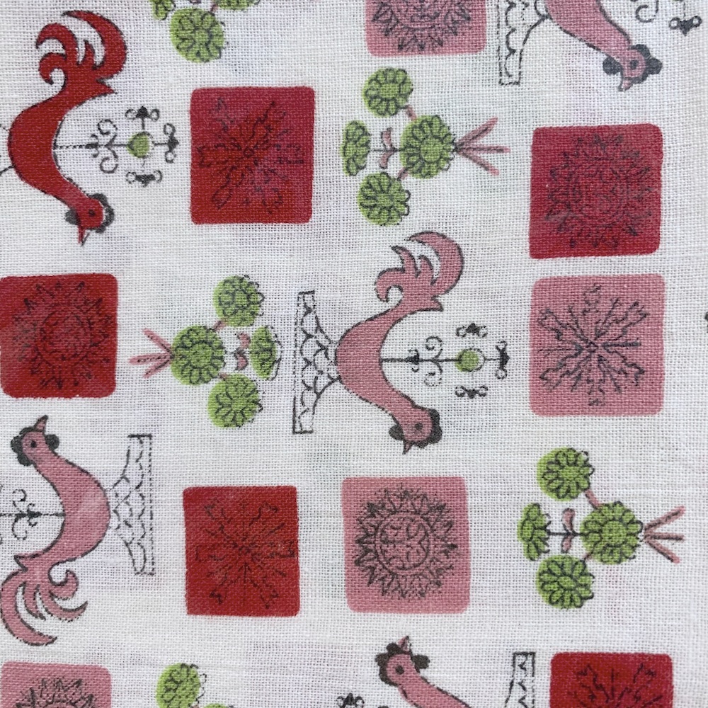 海外で人気の【フィードサック】 1930年代アメリカ製 穀物袋のカットクロス ヴィンテージ布  UFS-208