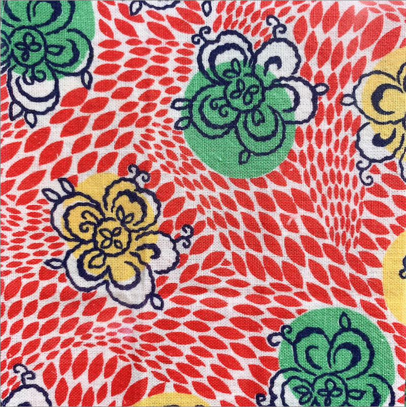 海外で人気の【フィードサック】 1930年代アメリカ製 穀物袋のカットクロス ヴィンテージ布  UFS-214