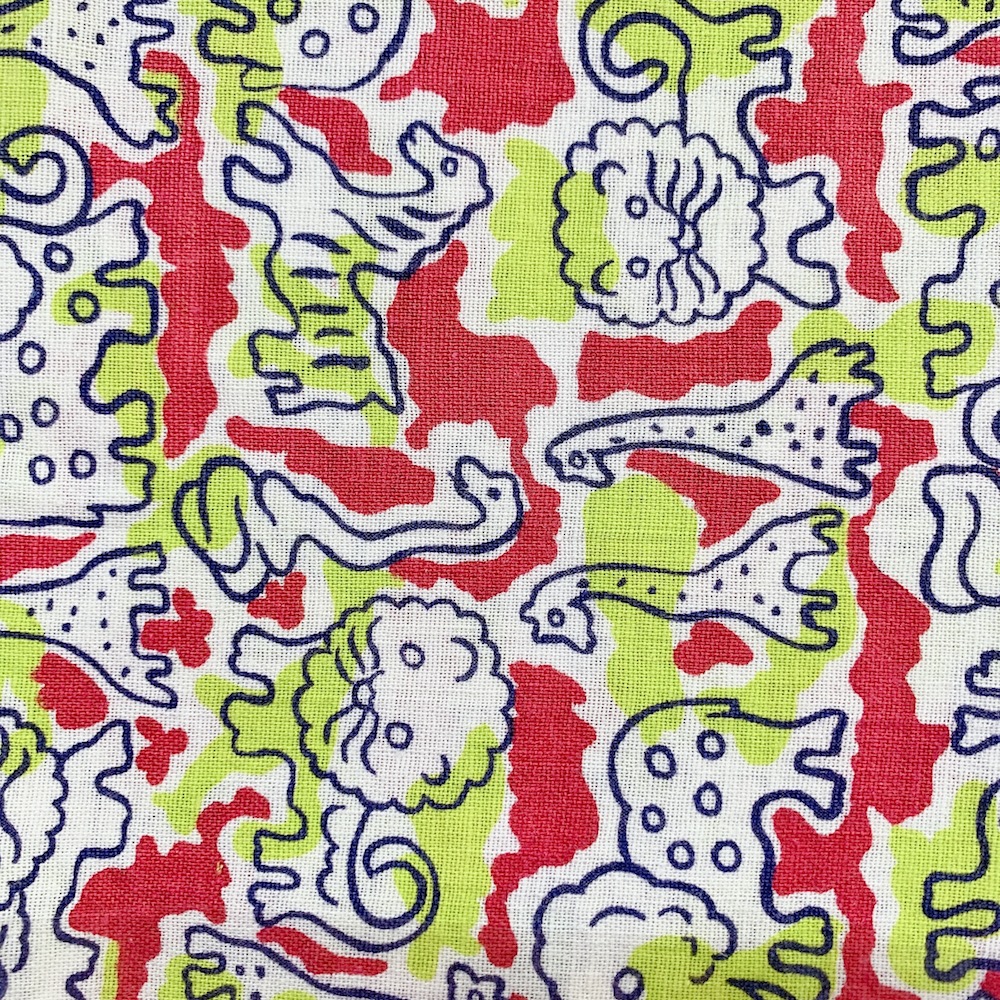 海外で人気の【フィードサック】 1930年代アメリカ製 穀物袋の布地 ヴィンテージ布  動物柄  アニマル柄  UFS-244