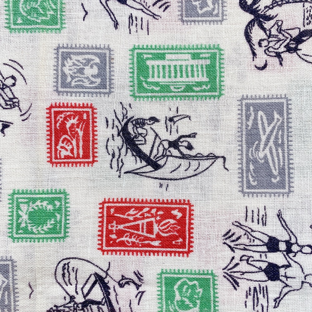 海外で人気の【フィードサック】 1930年代アメリカ製 穀物袋の布地 ヴィンテージ布  UFS-249