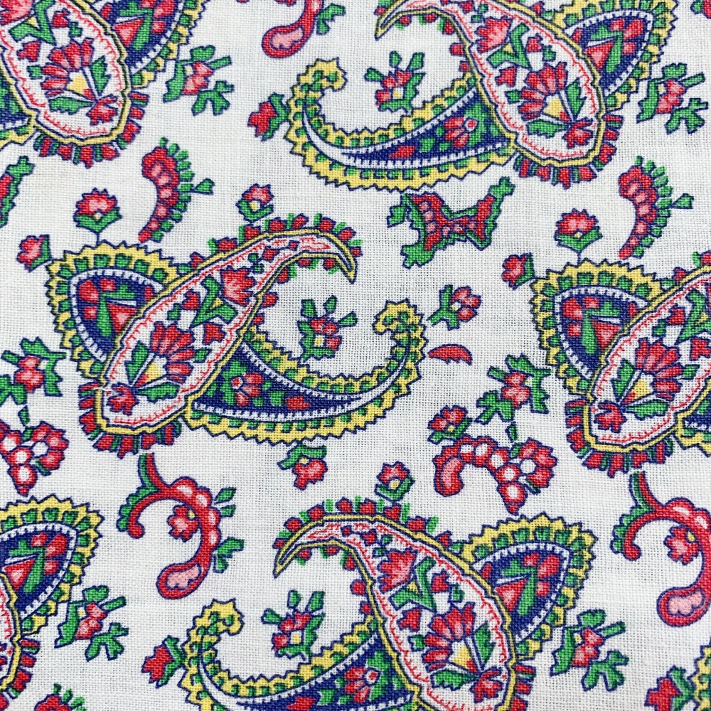 海外で人気の【フィードサック】1930年代アメリカ製  穀物袋の布地  ヴィンテージ布 ペイズリー柄　UFS-257