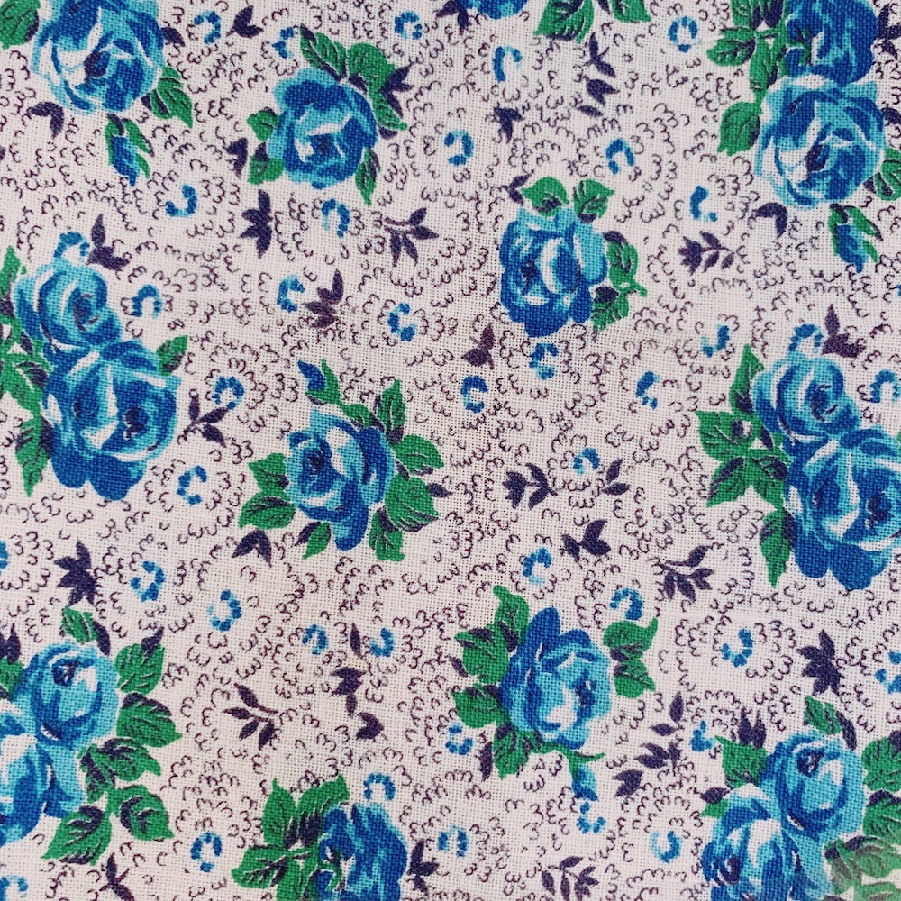 海外で人気の【フィードサック】  1930年代アメリカ製  穀物袋の布地  ヴィンテージ布   花柄　UFS-281