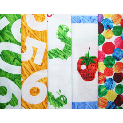 はらぺこあおむし Usaコットン ミニサイズカット５柄セット ペンタゴンボールのレシピ付き Uhc Set006 コットンガーデン