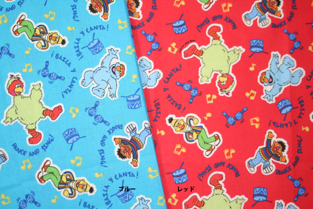Kidsプリント　セサミストリート柄のUSA輸入生地  50×55cm (UKS-055)