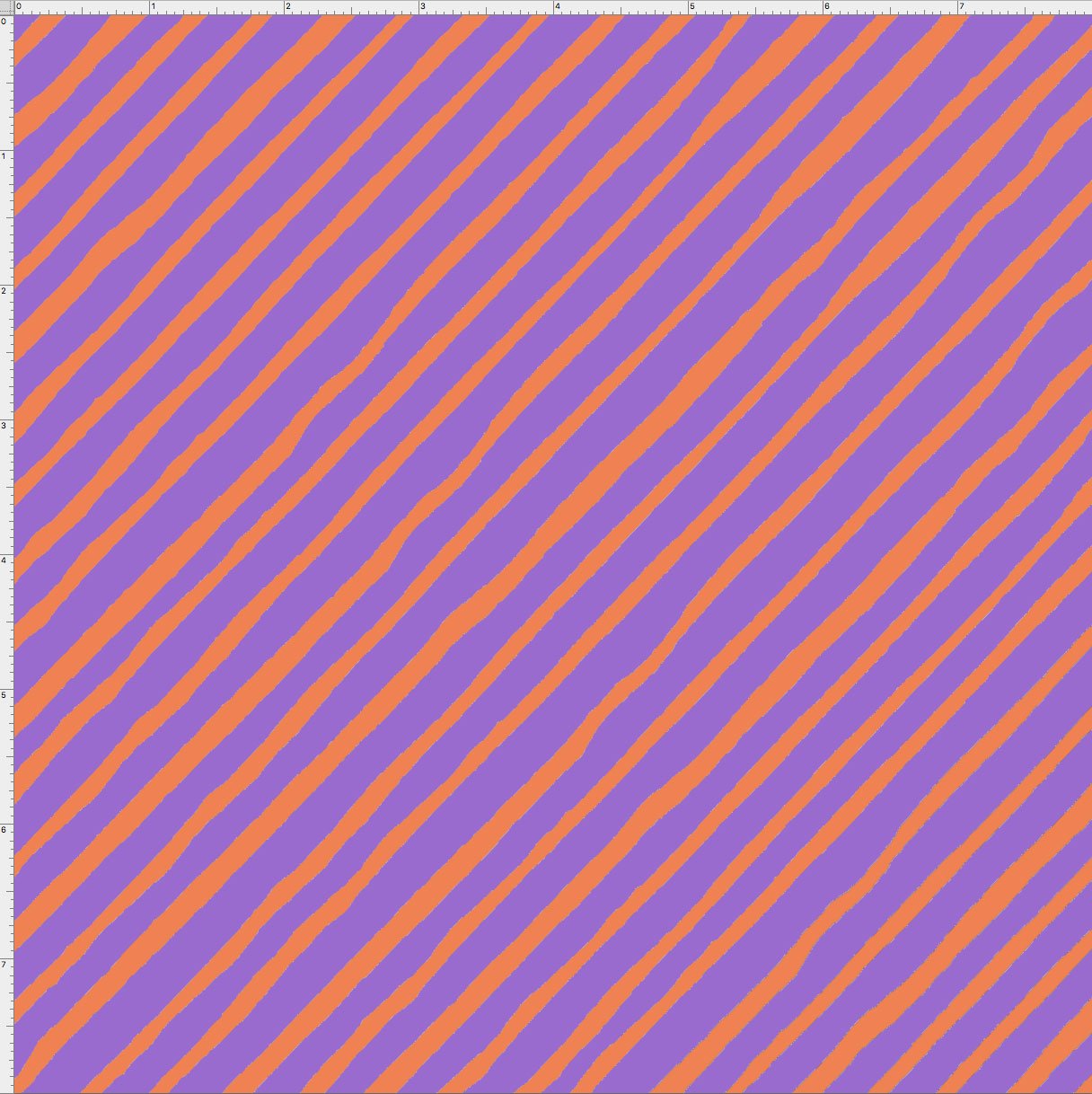 USAファブリック【Loralie Designs】ロラライハリス - Bias Stripe Purple / Orange - パープル オレンジ ストライプ柄 (ULH-137)