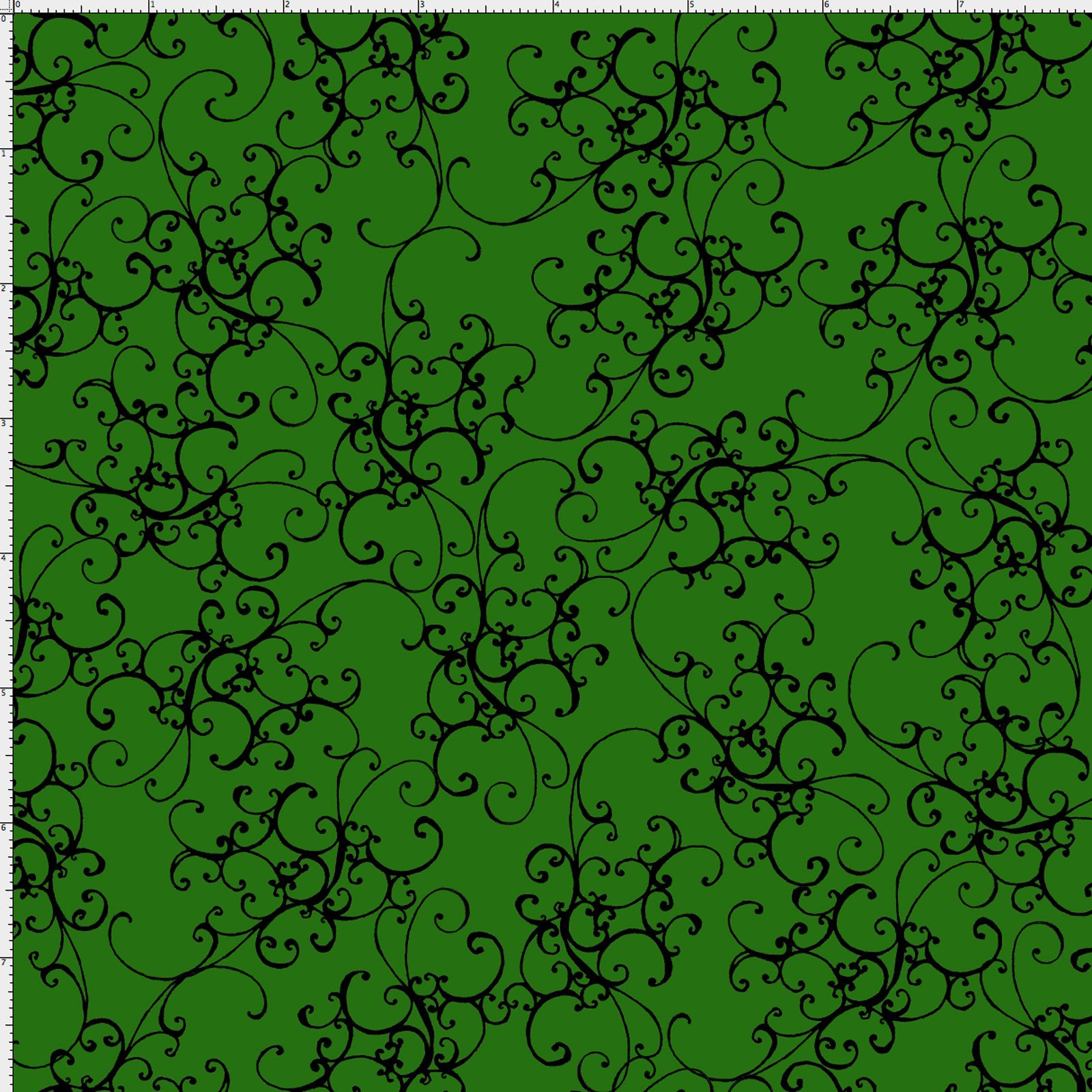 【Loralie Designs】- Elegant Scroll Forest Green  -(ULH-149)