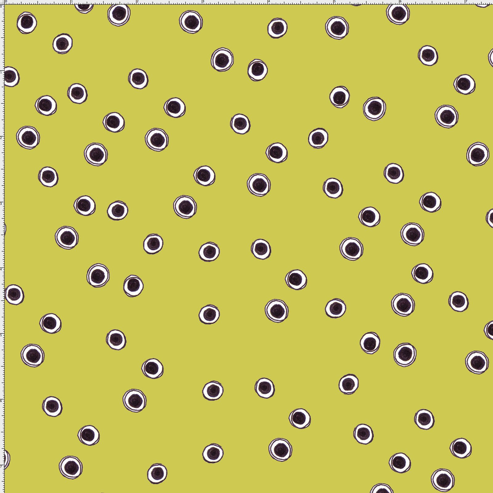 【Loralie Designs】- Halo Dots Green Fabric -ドット柄(ULH-151)グリーン系