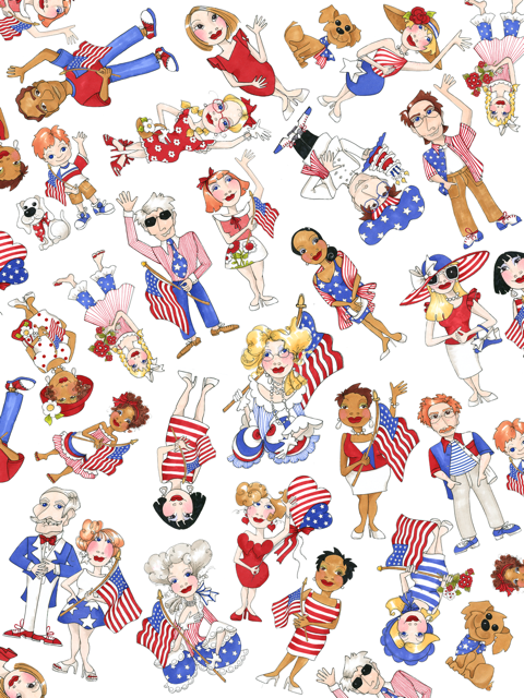 【Loralie Designs】- US Tossed Fabric -(ULH-325)