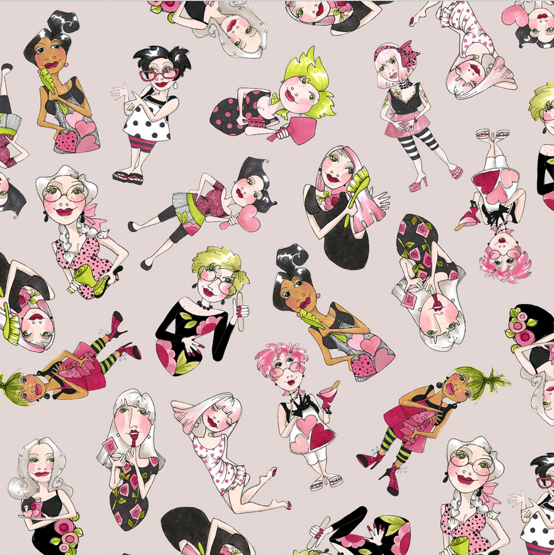 【Loralie Designs】- Tossed Lookers Gray - (ULH-333)