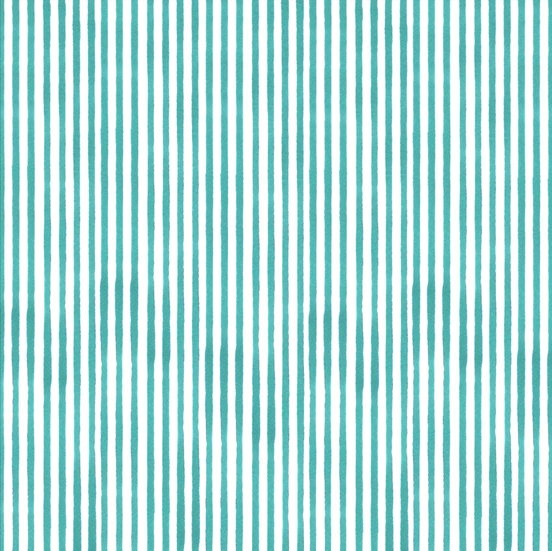 USAファブリック【Loralie Designs】- Lazy Stripe Turquoise (ULH-340)ストライプ柄