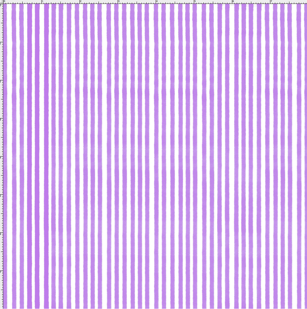 USAコットン 輸入生地【Loralie Designs】ロラライハリス - Lazy Stripe Purple / White Fabric  パープル×ホワイト (ULH-346)ストライプ柄