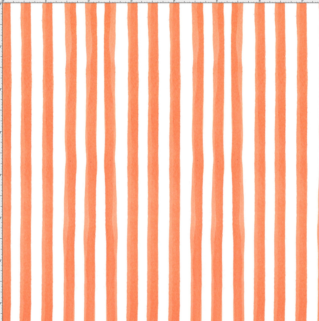 USAファブリック【Loralie Designs】- Gulf Stripe Orange Fabric  (ULH-347)ストライプ柄
