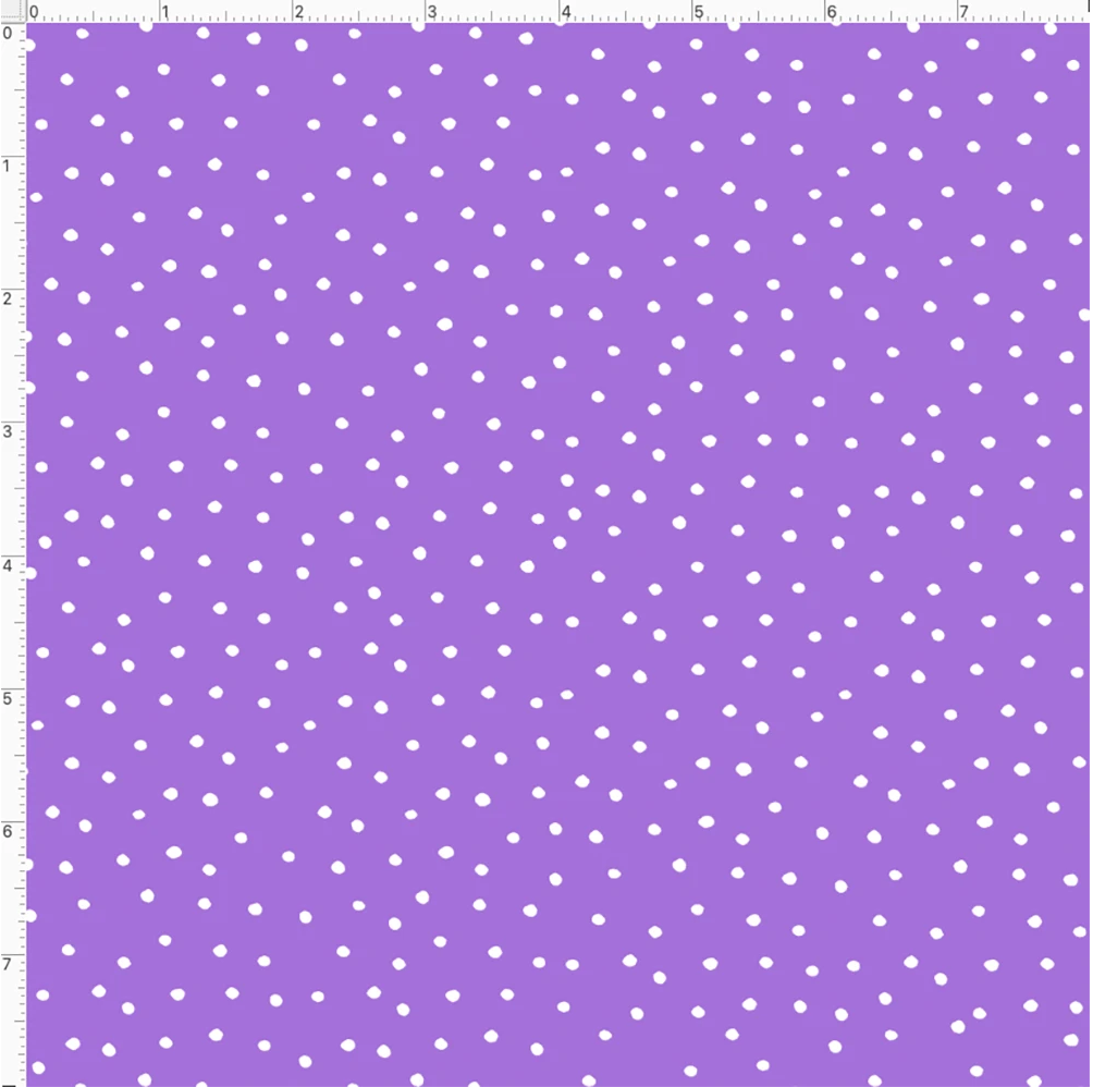 【Loralie Designs】- Dinky Dots Lilac / White-　ドット柄(ULH-371)パープル系