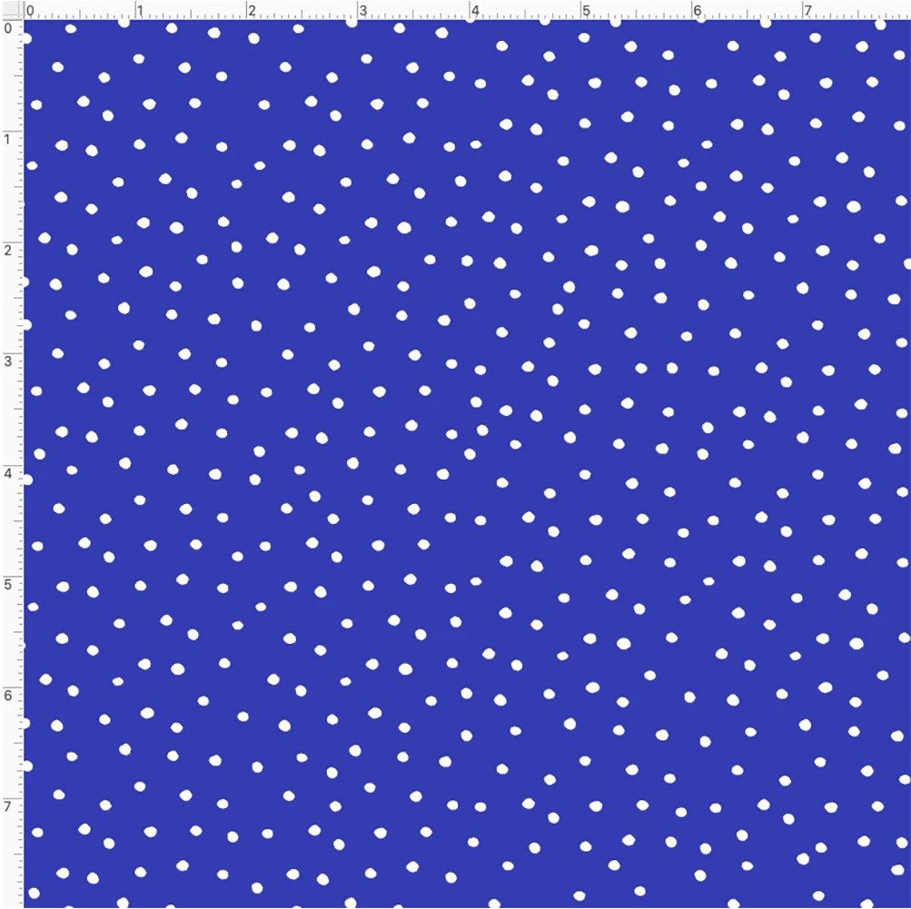 USAコットン 輸入生地【Loralie Designs】ロラライハリス - Dinky Dots Blue / White - ブルー×ホワイト  ドット柄(ULH-372)ブルー系
