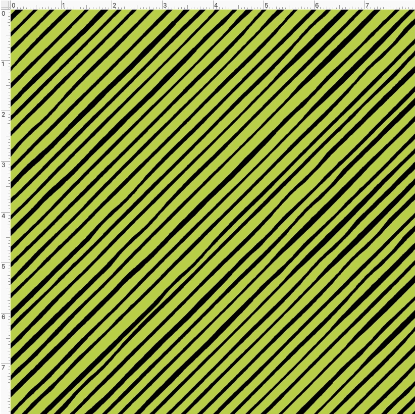 USAファブリック【Loralie Designs】- Quirky Bias Stripe Lime-ストライプ柄(ULH-394)