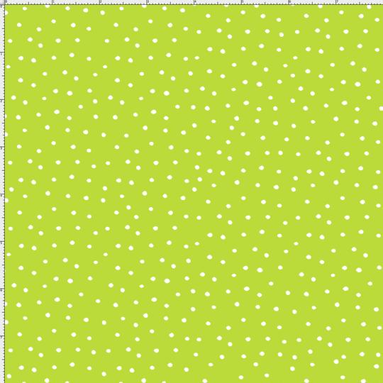 【Loralie Designs】- Dinky Dots Lime / White  - (ULH-125)ドット柄  イエローグリーン