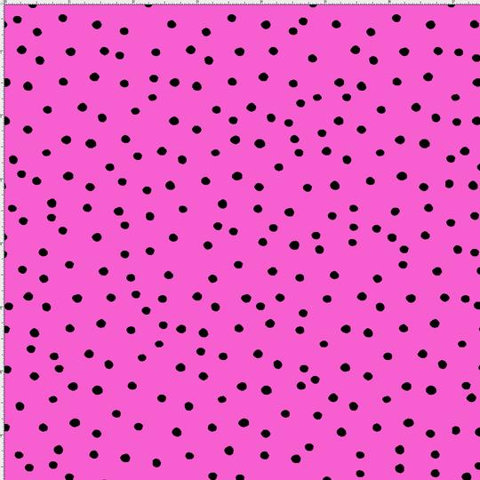 【Loralie Designs】USAコットン -Dinky Dots Cerise / Black- ディンキードット ドット柄(ULH-206)ピンク系