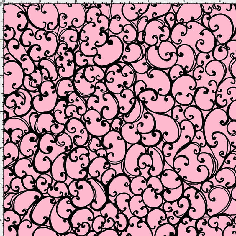 【Loralie Designs】-Scrollie Pink/Black  -(ULH-240)
