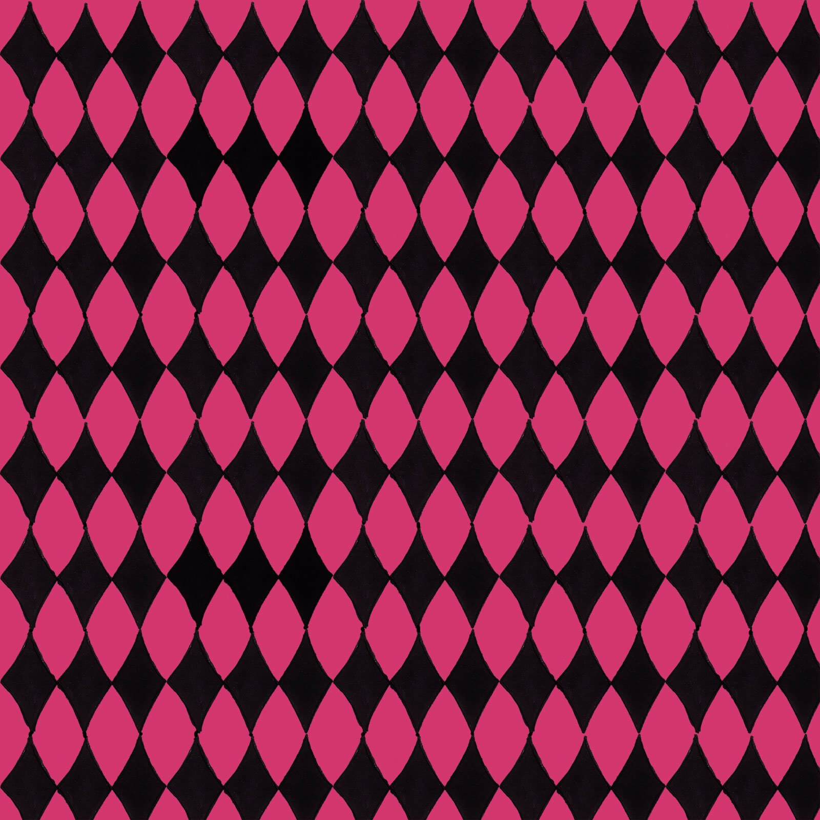 USAインポートファブリック【Loralie Designs】ロラライハリス  Diamond Cerise Black ダイヤモンドチェック柄 チェリー  ピンク系(ULH-270)