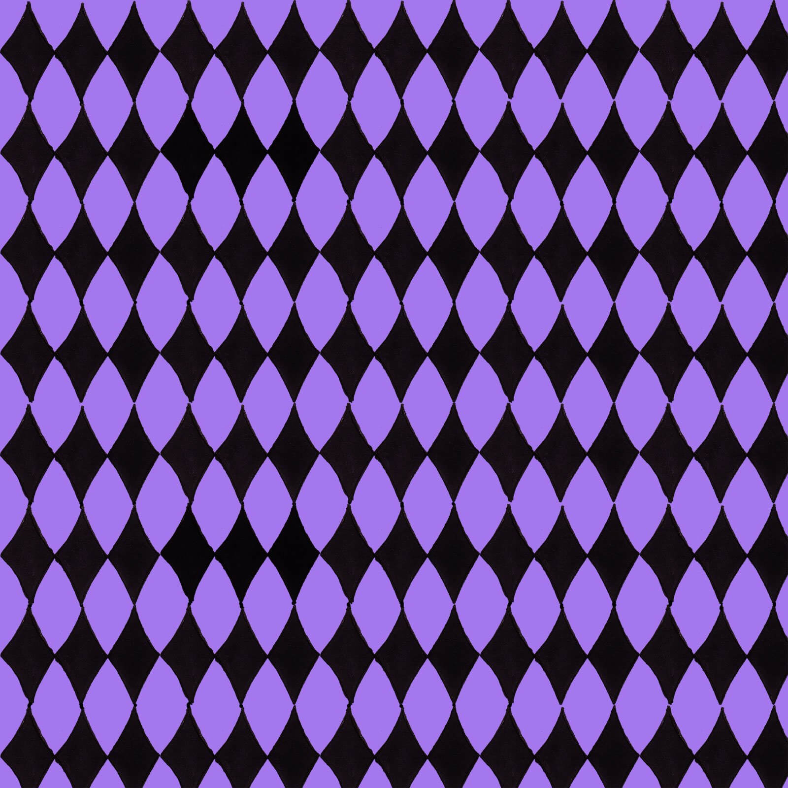 USAインポートファブリック【Loralie Designs】ロラライハリス Diamond Purple  Black  ダイヤモンドチェック柄 パープル系(ULH-271)