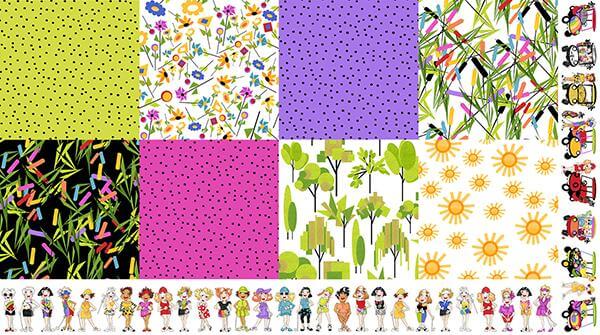 【Loralie Designs】Golf Happy Patch Fabric Panel(ULH-277)ロラライハリス パネル生地