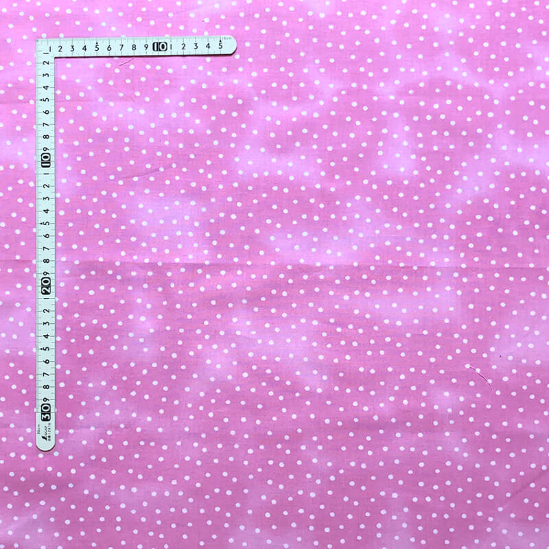 【Loralie Designs】-Dinky Dots  Pink/White むら染め加工　ドット柄(ULH-296)ピンク系