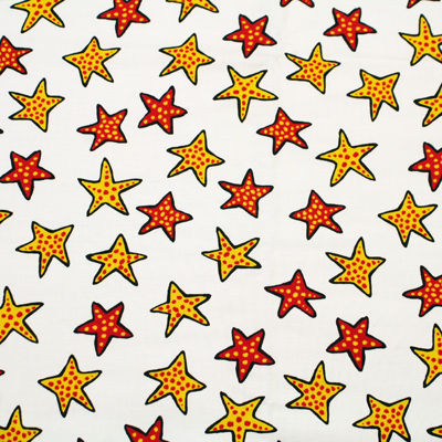 【Maisy】メイシー 50x55cm (UMAI-004) ホワイト系　星柄