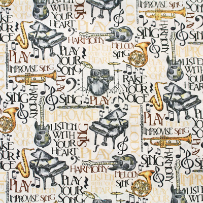 音楽柄50x55cm(UMC-028)