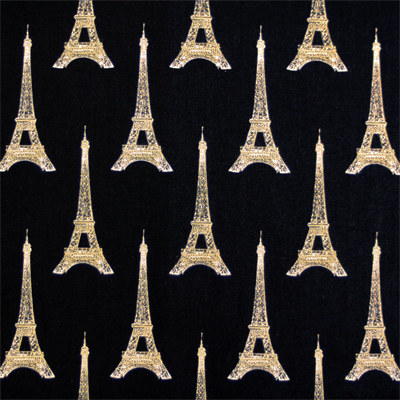 【その他プリント】50x55cm (UOTS-441) エッフェル塔柄 USAコットン カラーバリエーション