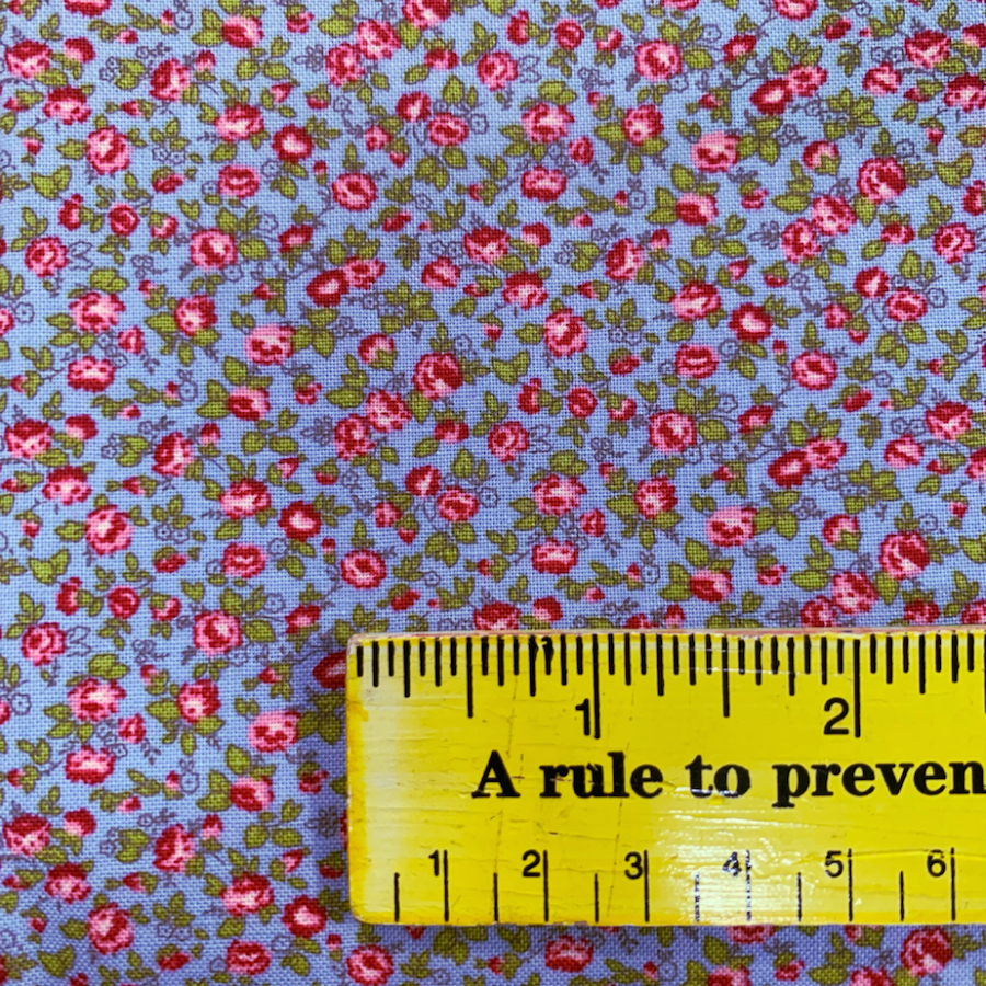 【Windermere シリーズ】USAコットン　ブルー系小花柄 (UOTS-496)