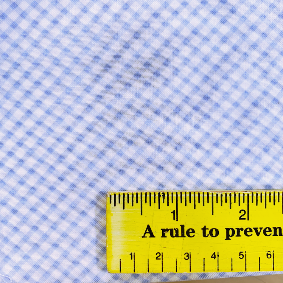 【Windermere シリーズ】USAコットン　ブルー系チェック柄 (UOTS-501)