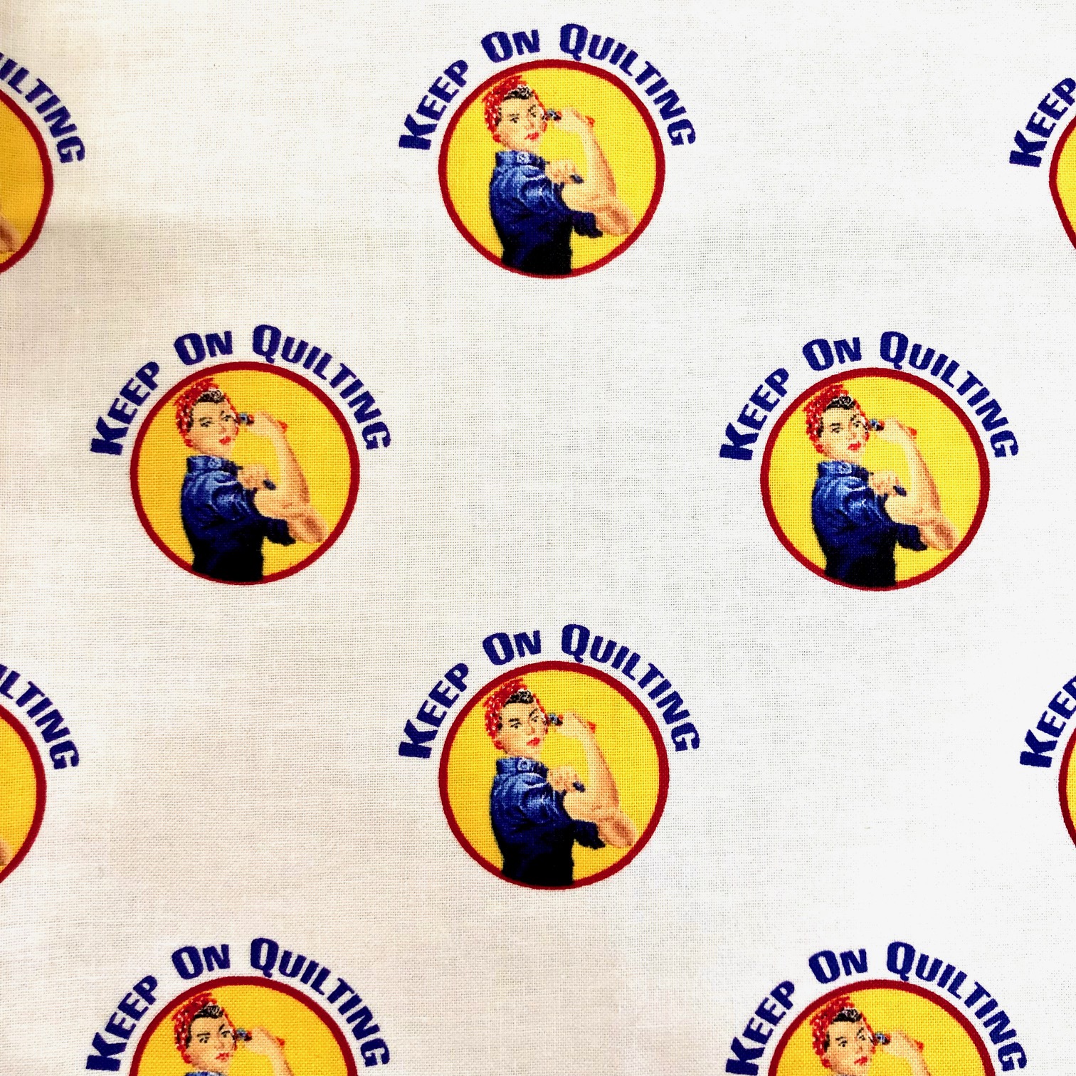 【USAコットン】レトロアメリカン女の子柄プリント　UOTS-563　ホワイト系