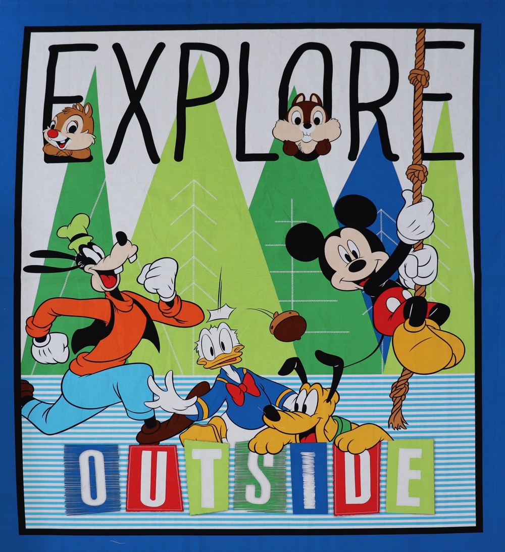 ディズニー キャラクター柄プリント パネル Uds 2p コットンガーデン