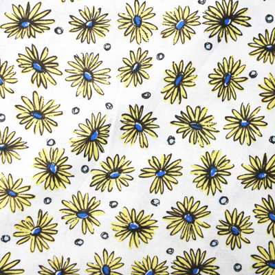 ★在庫わずか【小関鈴子先生デザインプリント】花柄  ドット柄 (JKS-132) オックスフォード生地も