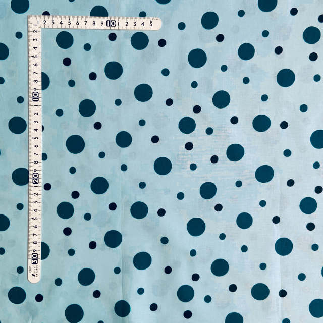 【小関鈴子先生デザインプリント】(JKS-306）ドット系　ブルー