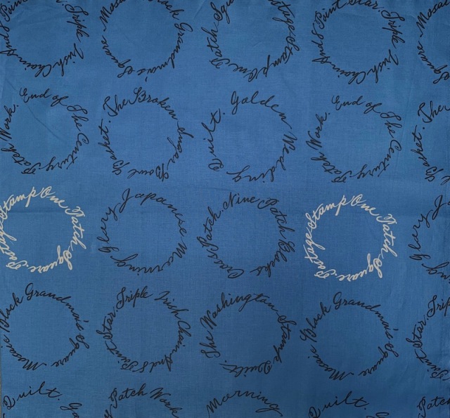 ★残りわずか【小関鈴子先生デザインプリント】(JKS-345）ブルー　英字柄