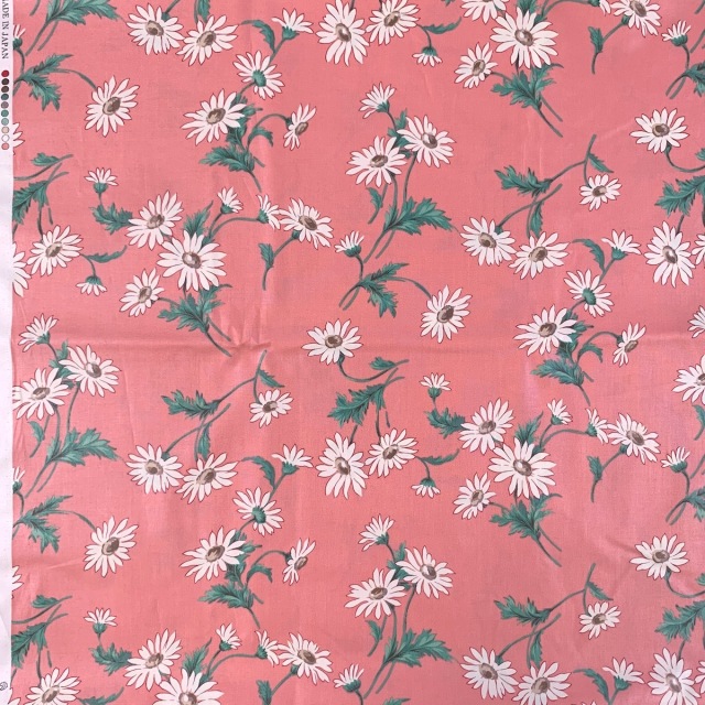 小関鈴子先生デザインプリント】花柄 6色展開 ピンク (JKS-441）