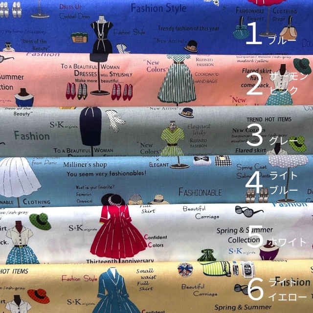 小関鈴子先生 新柄デザイン】ドレス 英字 6色展開 (JKS-481）