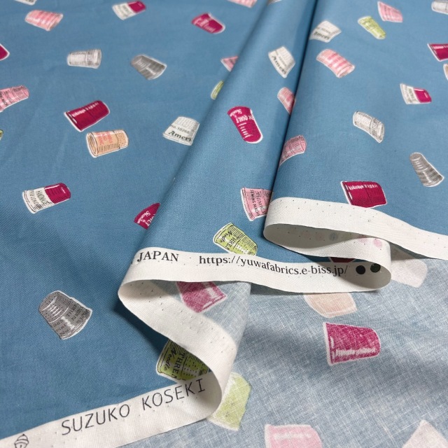 小関鈴子先生 新柄デザイン】指ぬき(シンブル)柄 英字 4色展開 (JKS-483）