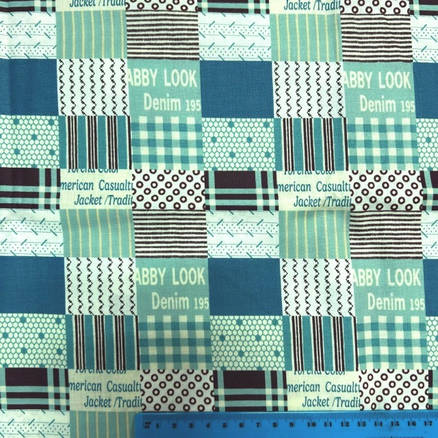 小関鈴子先生 新柄デザイン】パッチワーク柄 英字柄 6色展開