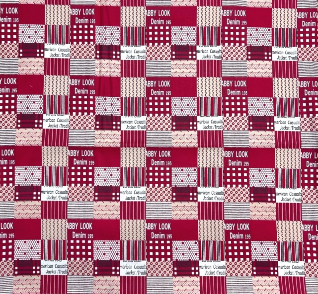 小関鈴子先生 新柄デザイン】パッチワーク柄 英字柄 6色展開