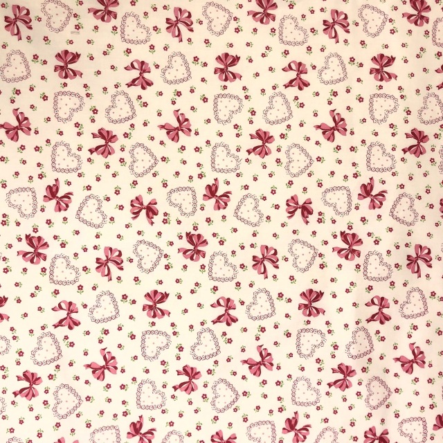国産生地　復刻版30'S COLLECTION Heart&Flower ハート柄(JMA-002)