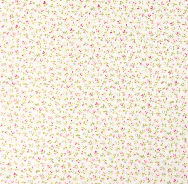 【花柄　プリント】(JOT-038)　クリーム