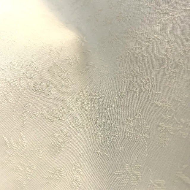 ジャガード織り生地   JOT-235  生成り系　小花柄