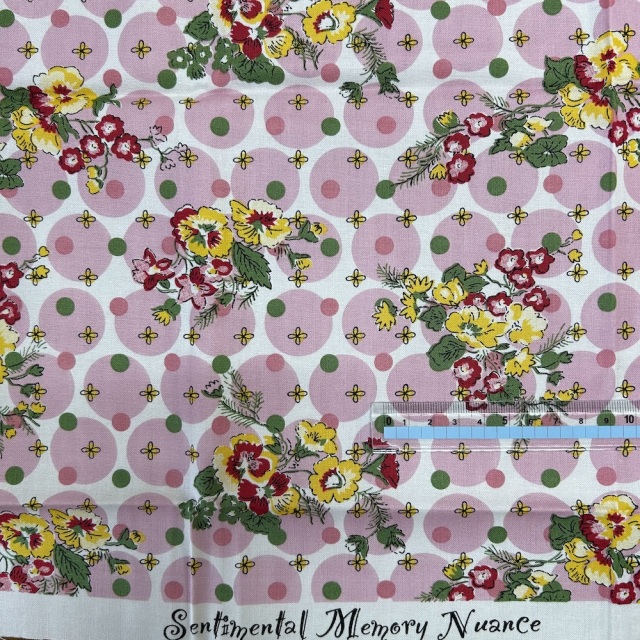 国産生地】草木6柄が1枚のパネル生地に 花柄 ドット柄 60×110cm(JTK-007)