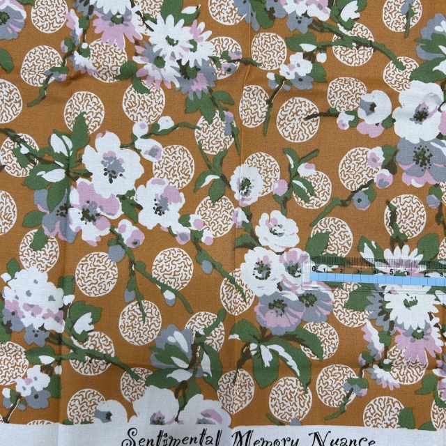 国産生地】草木6柄が1枚のパネル生地に 花柄 ドット柄 60×110cm(JTK-007)